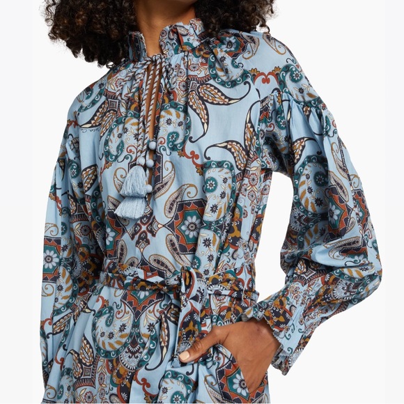 Cara Cara Poppy Paisley Belted Minidress - Picture 4 of 7